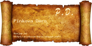 Pinkova Ders névjegykártya